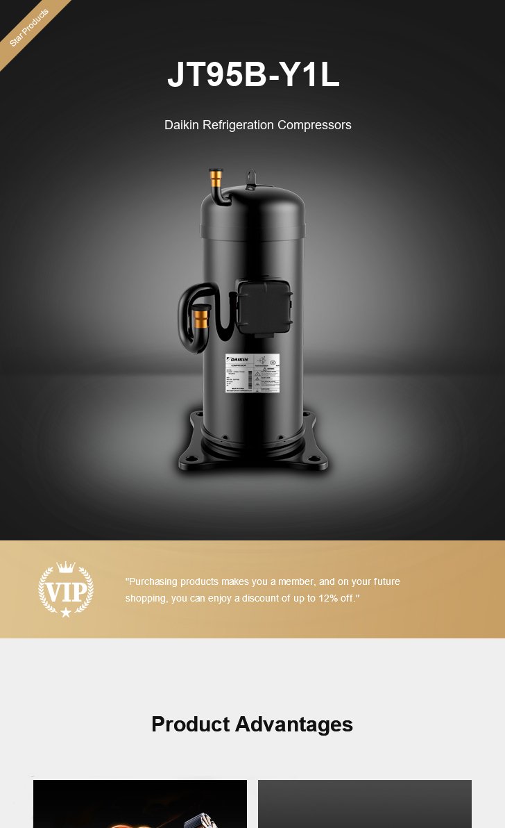 Daikin Compressor JT95B-Y1L, technical parameters pdf, structure diagram